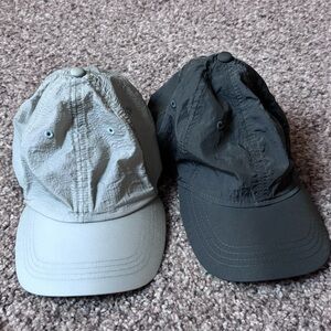 Set of Two Green Nylon Hats
